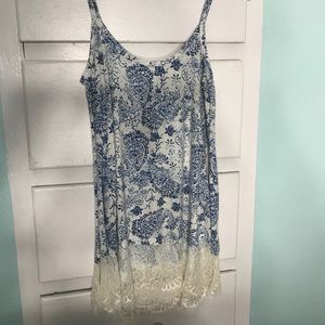 Blue and White Tank Top